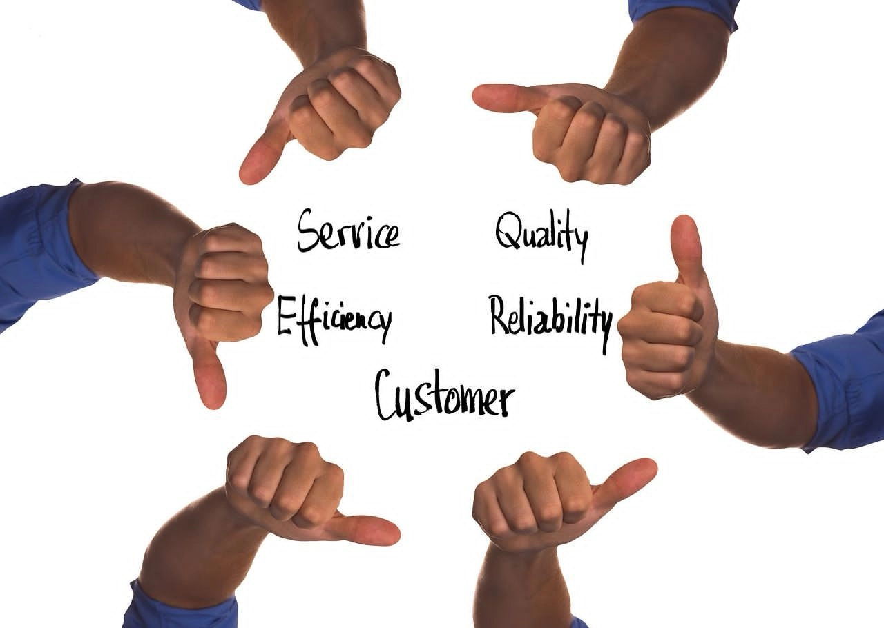 Service, quality, efficiency, reliability, customer 